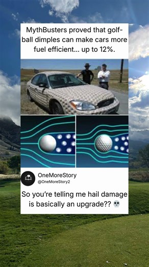 Hail Damage = FREE Gas Mileage?! 🤯🚗 #MythBusters #LifeHack #Cars #Science #MoneySaving