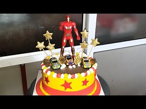 How to make iron man cake.super Hero iron man