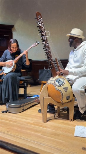 So much fun to play with Seckou Keita and Francesco Turrisi. You can learn the banjo tab and history of this song, plus many more in my new book “Go Back and Fetch It Recovering Early Black Music in the Americas for Fiddle and Banjo." | Rhiannon Giddens