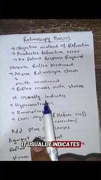 Retinoscopy Basics part 1