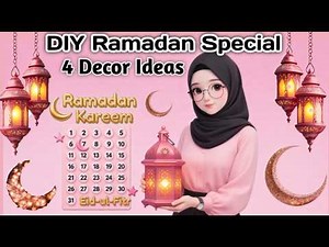 4 Easy DIY Ramadan Decoration Ideas 🌙 | Ramadan Special Craft from Waste | Home Decor