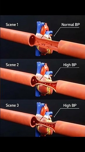 animation for blood pressure in blood vessels
