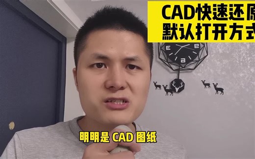 cad图纸的图标显示不正常了！如何快速还原CAD默认打开方式？