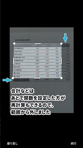 【エクセル＆スマホ連携】スマホで表を撮影してExcelデータに！ #Shorts