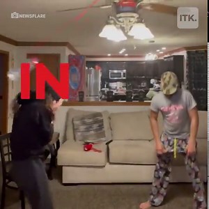 84K views · 297 reactions | This couple played the silliest game involving a ceiling fan and water bottles! | In The Know | Facebook