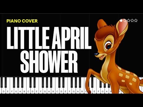 Bambi - Little April Shower | Beginner Piano Tutorial