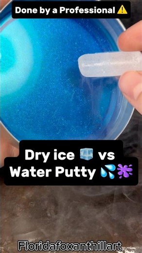 Dry ice 🧊 vs Water Putty 💦🫟 #Satisfying #Experiment #ASMR #DryIce Don’t Recreate ⚠️