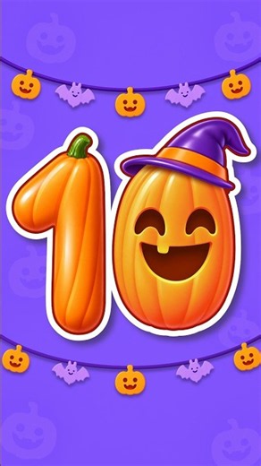Learn Numbers 1 to 10 🎃👻 Halloween Number Counting For Toddlers 1 2 3 4 5 6 7 8 9 10 #shorts