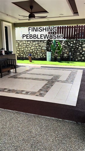 Finishing Pebble Wash with Concrete Imprint Techniques
