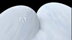 White Snowball throw transition winter animation on transparent background 1 of 2 Stock Video