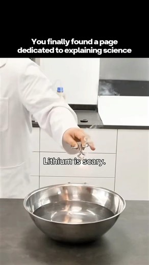 Conceptify – Science Simplified on Instagram: "🔥 Lithium Is Terrifying — The Metal That Burns in Thin Air! ⚠️🔥 Lithium isn’t just another metal — it’s one of the most reactive elements on Earth. Drop it in water and it explodes. Expose it to air and it can ignite instantly. This metal doesn’t play nice — it fights the world around it. 😳 💡 What Makes Lithium So Scary? ✔️ Reacts violently with water — creates fire & hydrogen gas 💥 ✔️ Can burn even without oxygen — reacts with nitrogen in air