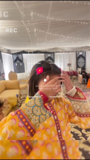 Crochet Bliss👑 on Instagram: "Our Crocheted flower Clip spotted 🥺"