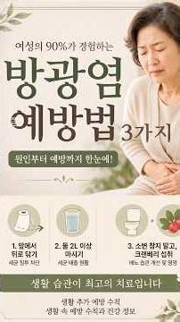 방광염 초기증상, 예방법 3가지 공개
