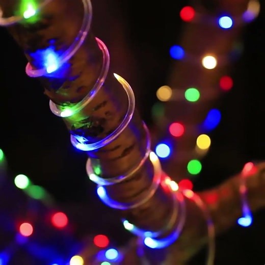 LED Solar Strip Rope Tube Fairy Light Solar Powered Garland String Light