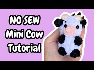 NO SEW Mini Cow Crochet Tutorial, Step-by-Step Fast and Easy Project