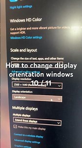 How to change display orientation windows 10 / 11