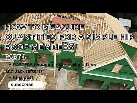 HOW TO MEASURE QUANTITIES OF A SIMPLE HIP ROOF | RAFTERS & KING POST CALCULATION MADE EASY