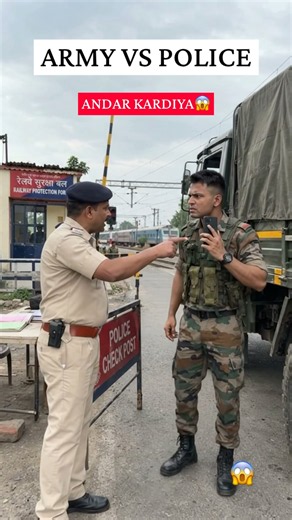 Army vs Police at Railway Gate 😳 | Fictional AI Story #shorts