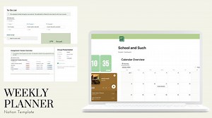 Notion Template Student Planner | Academic Planner for Notion, School Planner, College Planner, Assignment Tracker, Notion Dashboard - Etsy