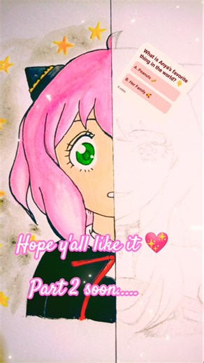 WAKU WAKU! 🥜Kid Anya Drawing (Part 1) x Adult#shorts #spyxfamily #thomasshelby #loidforger#yorforger