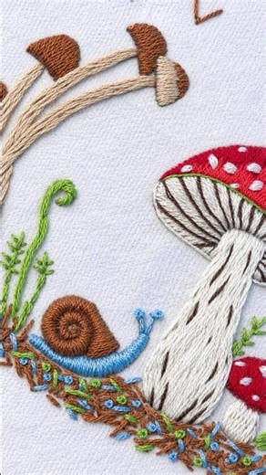 Beginner Embroidery Kit | Stitch This Cute Woodland Scene 🍄🐌