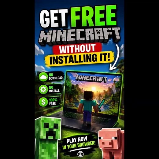 PLAY MINECRAFT FREE! NO INSTALL 😱 IN BROWSER 🔥