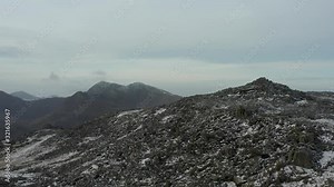 Castell y Gwynn in Snowdonia on the Glyderau mountain range, the castle of the wind