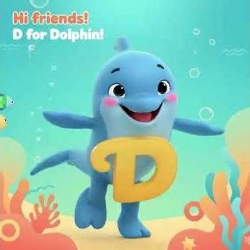 D for Dolphin 🐬 | Learn ABC | Kids 3D Animation