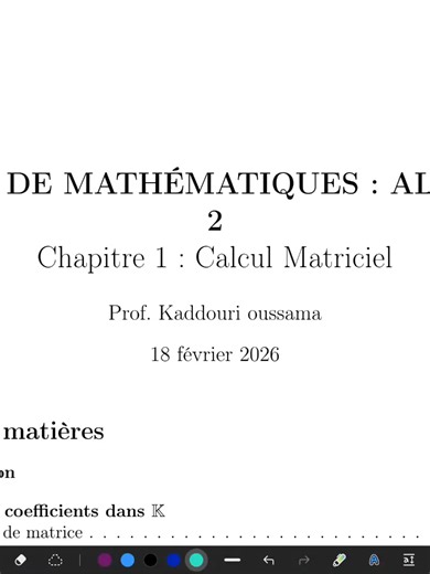 Calcul Matriciel Partie 1 - Vidéo Complète sur YouTube