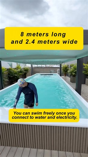 You can swim freely by connecting to water and electricity #smartspa #hottub #pool #swimmingpools#smartheatedswimmingpool #infinitypool #heatedpool #smartpool #jacuzzi #relaxation #luxuryhome #gardendesign #villa #hotel #smarthome #aleadhome | Chinasunrippleaquatics
