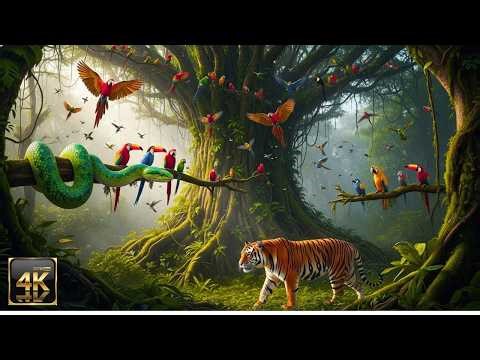 Relaxing Walk In The Amazon: Journey From Forest Floor To Canopy | Pure Nature Sounds (4K)