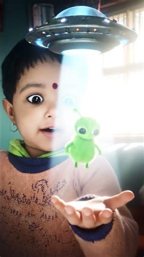 cute baby and alien toy #aishorts