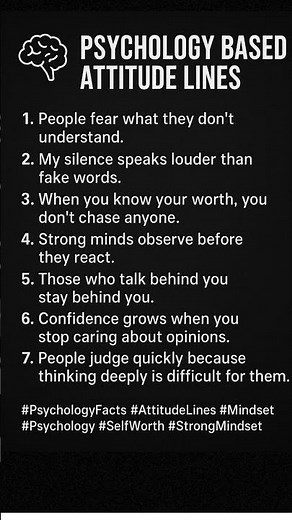 Powerful Psychology-Based Attitude Lines to Boost Your Mindset #motivation #psycholgyfacts #quotes