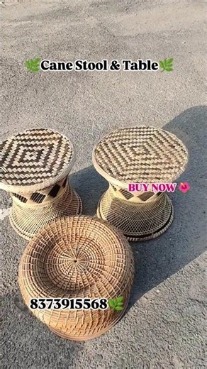 Cane Stool & Table #canechair #canefurniture #homedecor #lightweight #outdoorfurniture