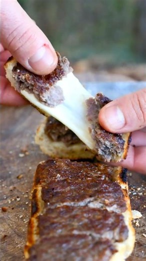 Fire-Grilled Meat Baguette Patty Loaded With Cheese