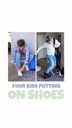 1.4M views · 11K reactions | Your kids putting on shoes | TJ Therrien | Facebook