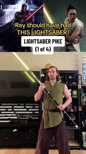 Jedi Shaggy’s lightsaber pike would have been the perfect lightsaber for Rey. What lightsaber should Rey have in future Star Wars movies? #lightsaber #starwars #jedi #sith #lightsabers