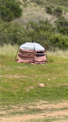 Poop tent fail while in the mountains. #bloopers #stubbymode #funnymoments #fails
