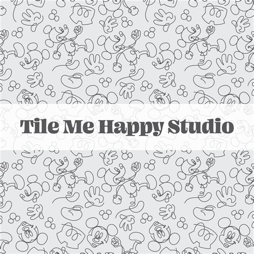 Mickey Mouse Design Seamless Pattern Repeating PNG Background Wallpaper Paper Fabric Surface Digital Download - Etsy