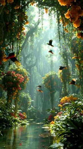 361K views · 20K reactions |  Tropical Rainforest Glow 列 #fblifestyle #NatureWonder #ParadiseVibes | Express Digital-Relaxing Music | Facebook