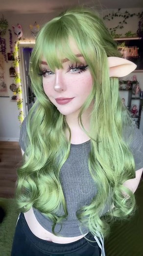 #greenhair #catears #cargirl #fawn #eeveenicoledavis #nicoleeeveedavis