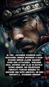 The Last Stand of Saitō Musashibō Benkei #SamuraiLegends #GempeiWar #JapaneseHistory | TerrifyingMyths