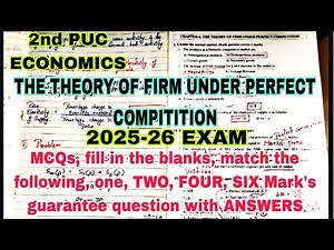 2nd PUC ECONOMICS 🔥 chapter 4 🔥 ALL IMPORTANT QUESTIONS WITH ANSWERS 🔥 2025-26 ANNUAL EXAM