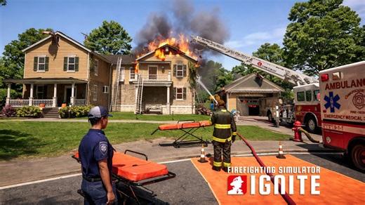《消防模拟：火苗燃动》出车去救援一个刚翻新的布克公馆 - Firefighting Simulator: Ignite