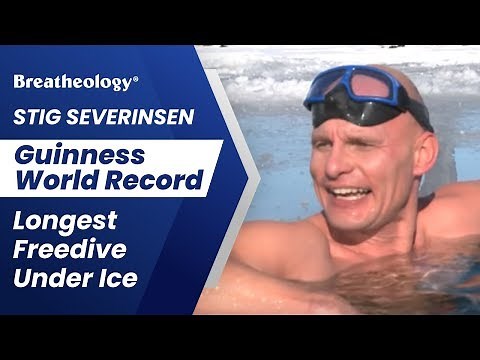 Stig Severinsen - Guinness World Record - Longest Freedive Under Ice (236 feet) - in SPEEDOS!