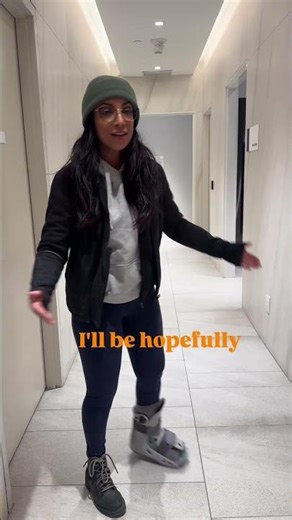 Dancing boot - Positivity. Bye crutches. 🩼 hello boot. Post surgery 6.5 weeks #motivation