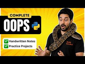 Python OOPS (Object Oriented Programming) in one shot | Classes and Objects