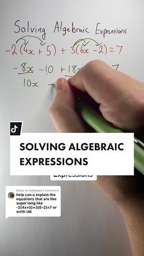 Replying to @bellaaaaa hope this helps! #MathTips #algebra #LearnOnTikTok