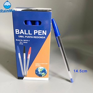 [Hot Item] Simple Design Cheap Promotional Plastic 1.0mm Blue Ball Pens for School Office