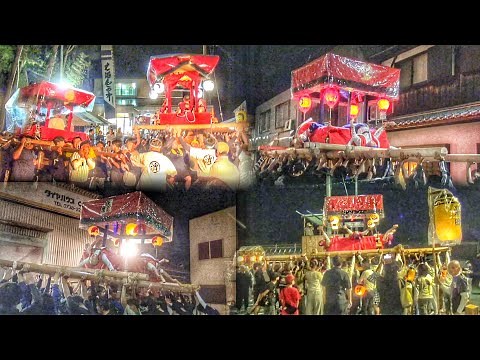 2025.10.03 【御坊祭り 2025 肩慣らし/地下まわり】(濱之瀬組·新町 中組·下組·名屋組) 四ツ太鼓·屋台 和歌山県 御坊市 小竹八幡宮